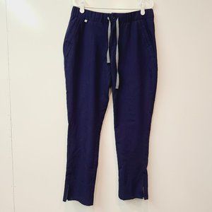 Figs Scrub Pant Navy Blue Cobija Ankle Zip Pants Nurse Medium! Great condition